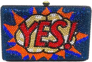 Women's Crystal Clutch Bag for Party Prom Dinner, Rhinestone Evening Handbag, Novelty Design Clutches Purse,Mini