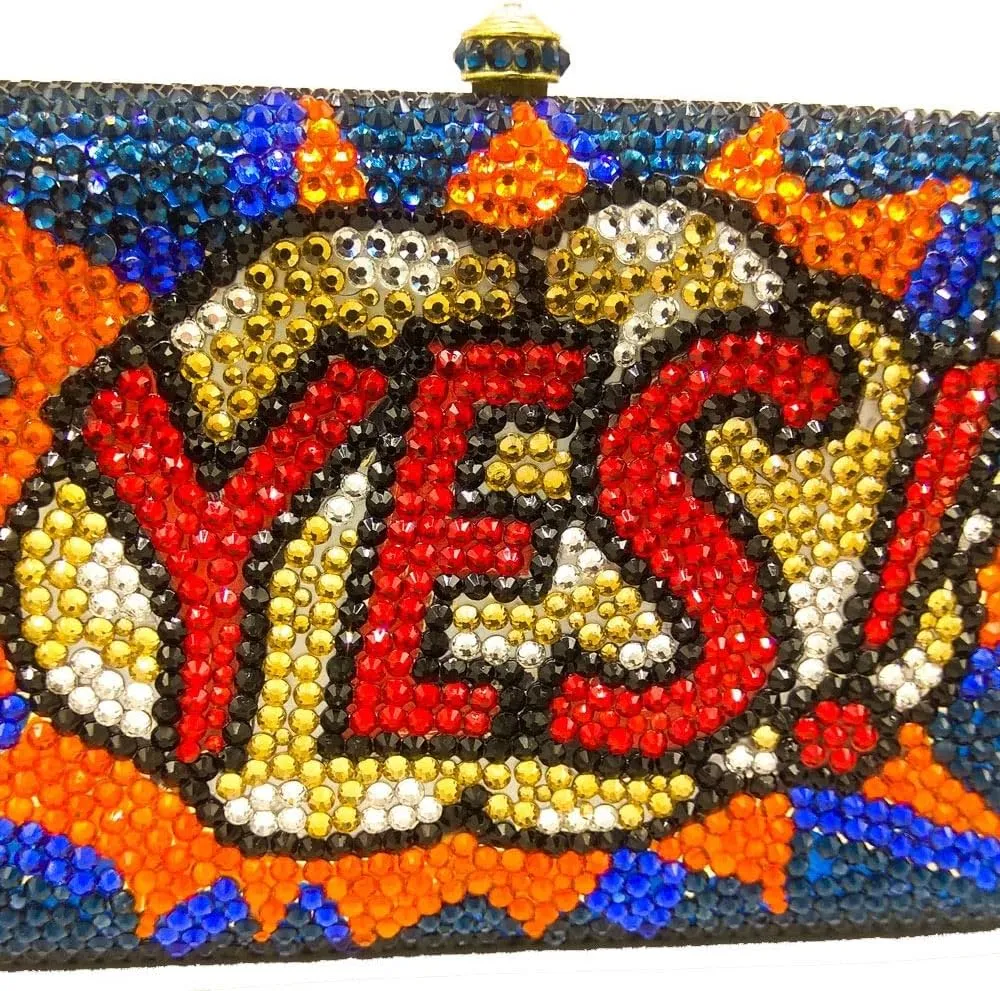 Women's Crystal Clutch Bag for Party Prom Dinner, Rhinestone Evening Handbag, Novelty Design Clutches Purse,Mini