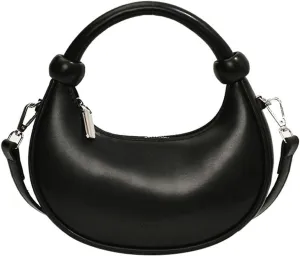 Women's Cute Y2k Style Crescent Shoulder & Crossbody Dumpling Totes Handbag Vegan Leather Clutch Satchel