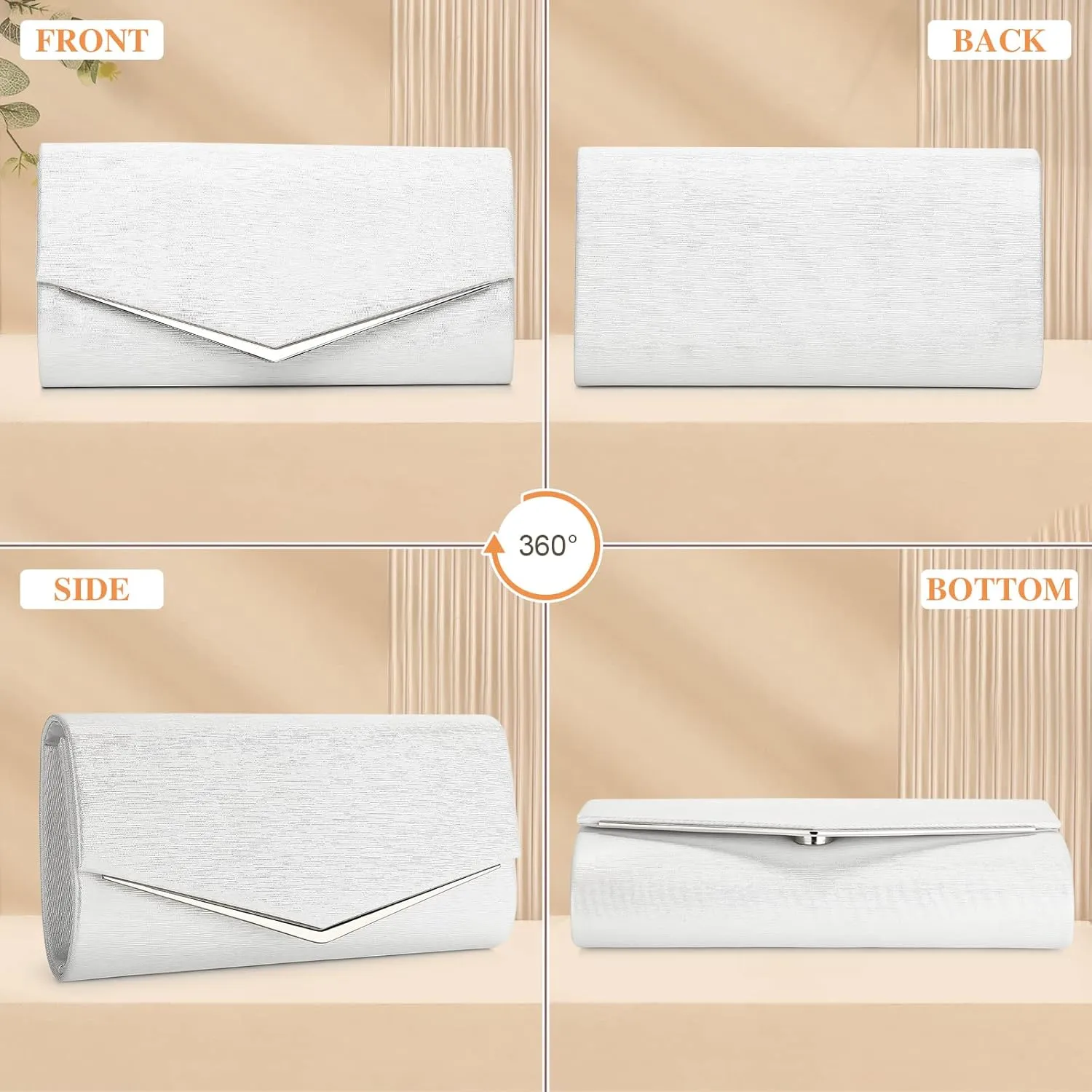 Women’s Evening Clutch Bag Elegant Cocktail Bridal Handbag Wedding Party Purse