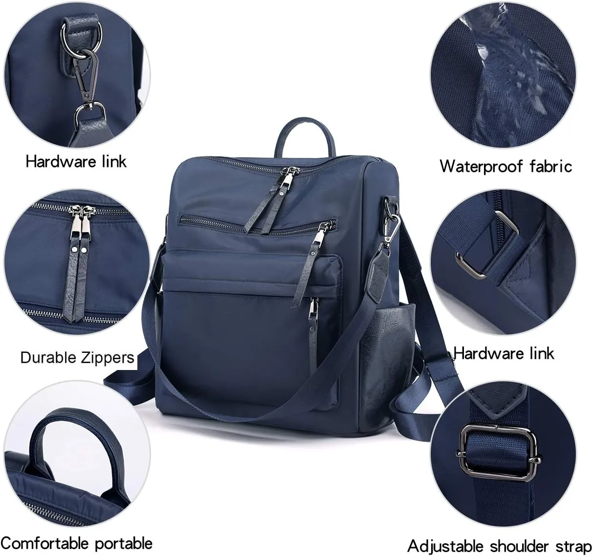 Women's Fashion Backpack Purse Multipurpose Design Convertible Satchel Handbags Shoulder Bag Travel bag