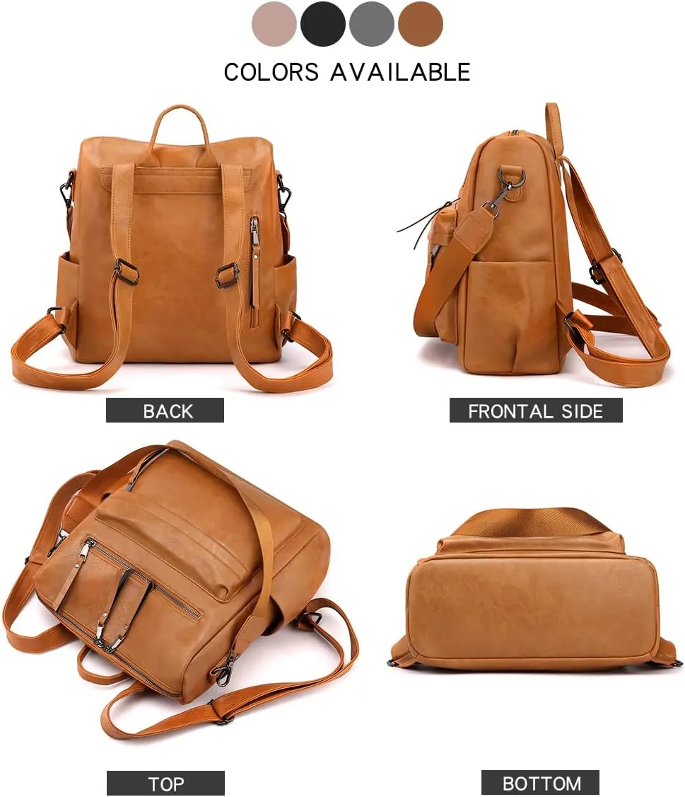 Women's Fashion Backpack Purse Multipurpose Design Convertible Satchel Handbags Shoulder Bag Travel bag