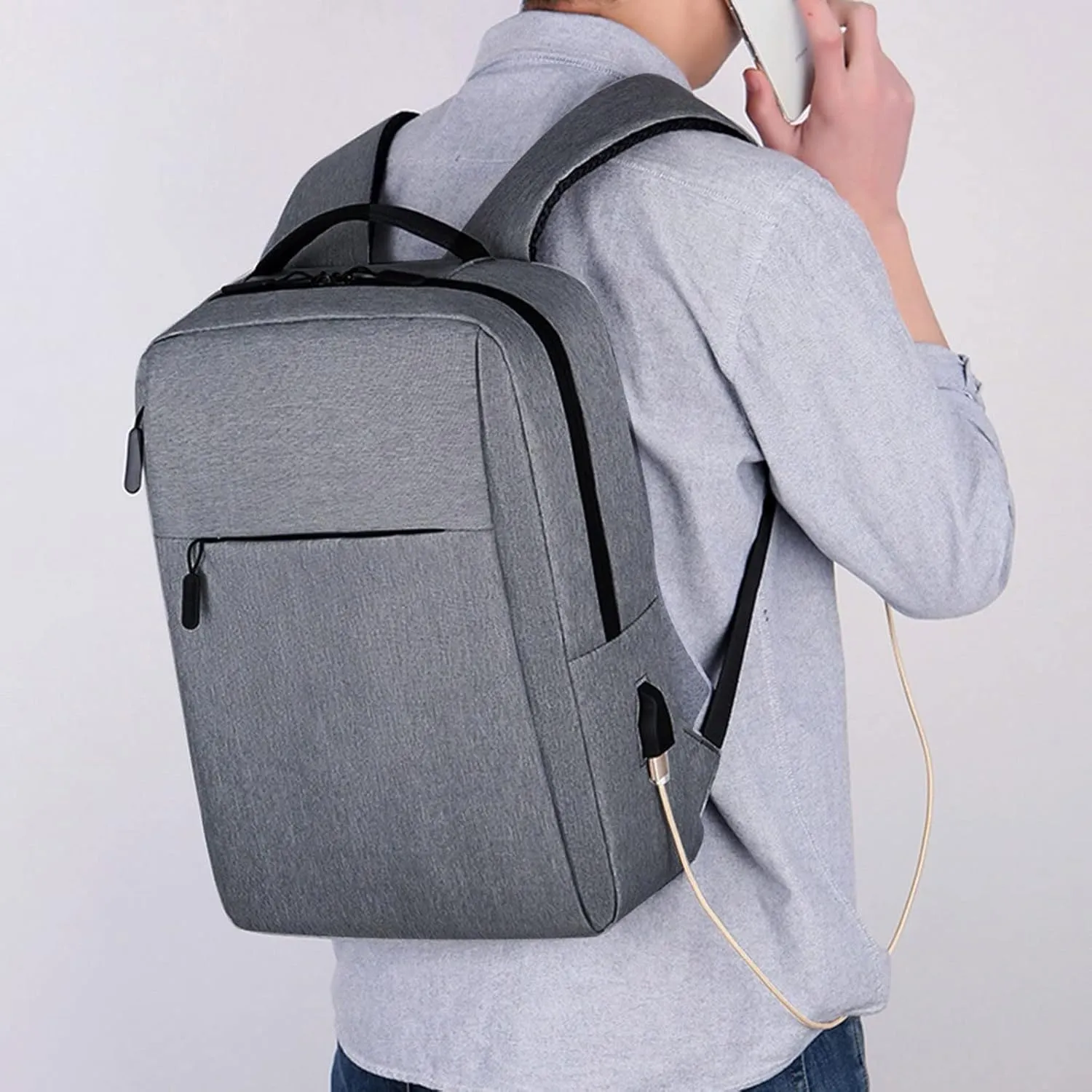 Women's Fashion Cloth Outdoor Travel Bag Travel Mini Backpacks for Teens Fashion Soft Leather Outdoor Backpack(Grey)
