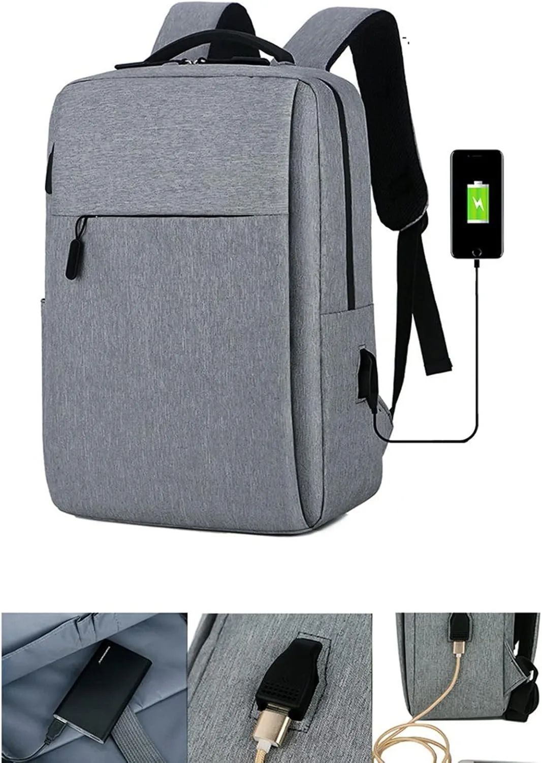 Women's Fashion Cloth Outdoor Travel Bag Travel Mini Backpacks for Teens Fashion Soft Leather Outdoor Backpack(Grey)