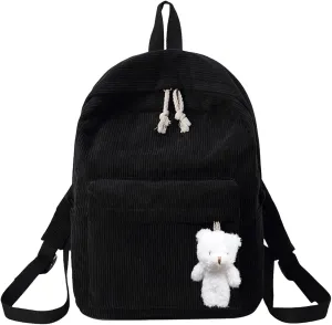 Women's Fashion Cloth Outdoor Travel Bag Travel Mini Backpacks for Teens Mini Vegan Leather Backpack for Woman(Black)
