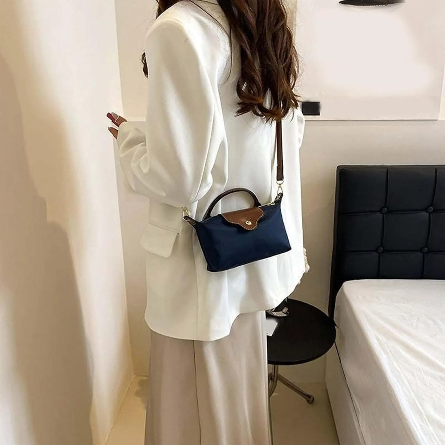 Women's Fashion Colorblock MMini CCrossbody Bag | Nylon Polyester Fashionable Handbags for Women | Handbags Purses with