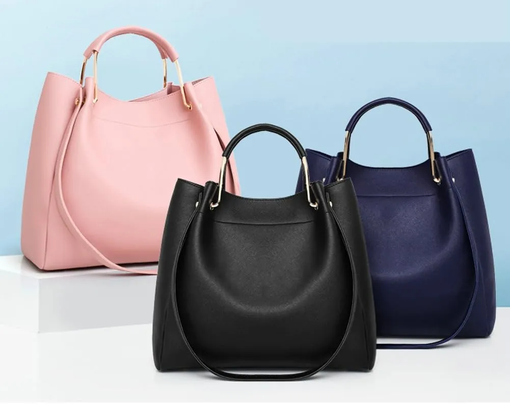 Women's Fashion Tote Bags Vegan Leather 4pcs Satchel Purse Oversized Shoulder Crossbody Handbags