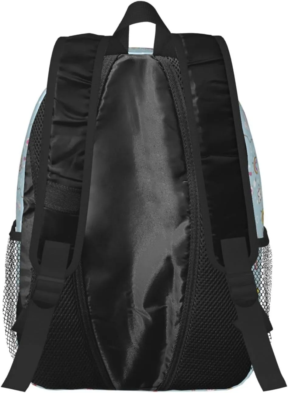 Women's fashionable travel backpacks, computer bags (Blue bottom color Rabbit)