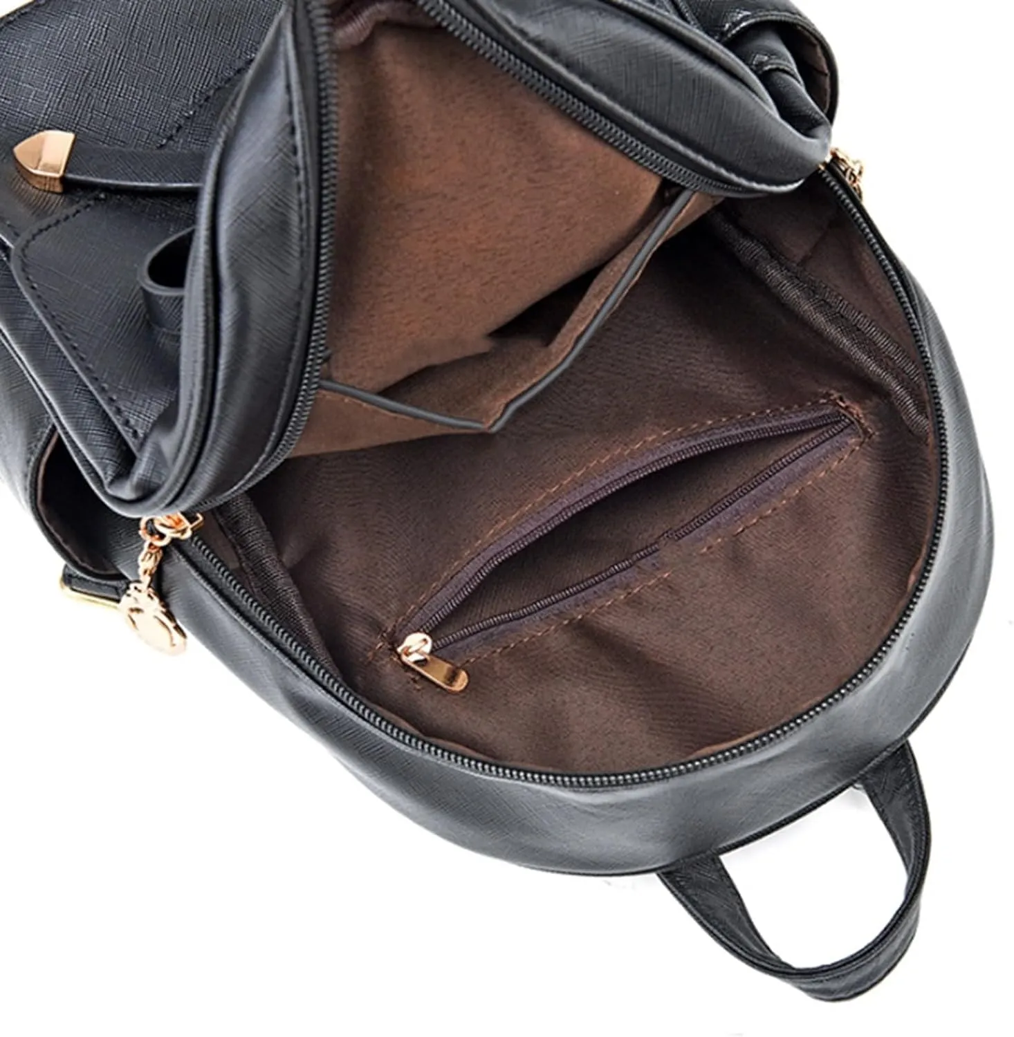 Women's Function Casual Backpack Transparent Practical Large Capacity Zipper Backpacks Nylon Fabric Shoulder Bag
