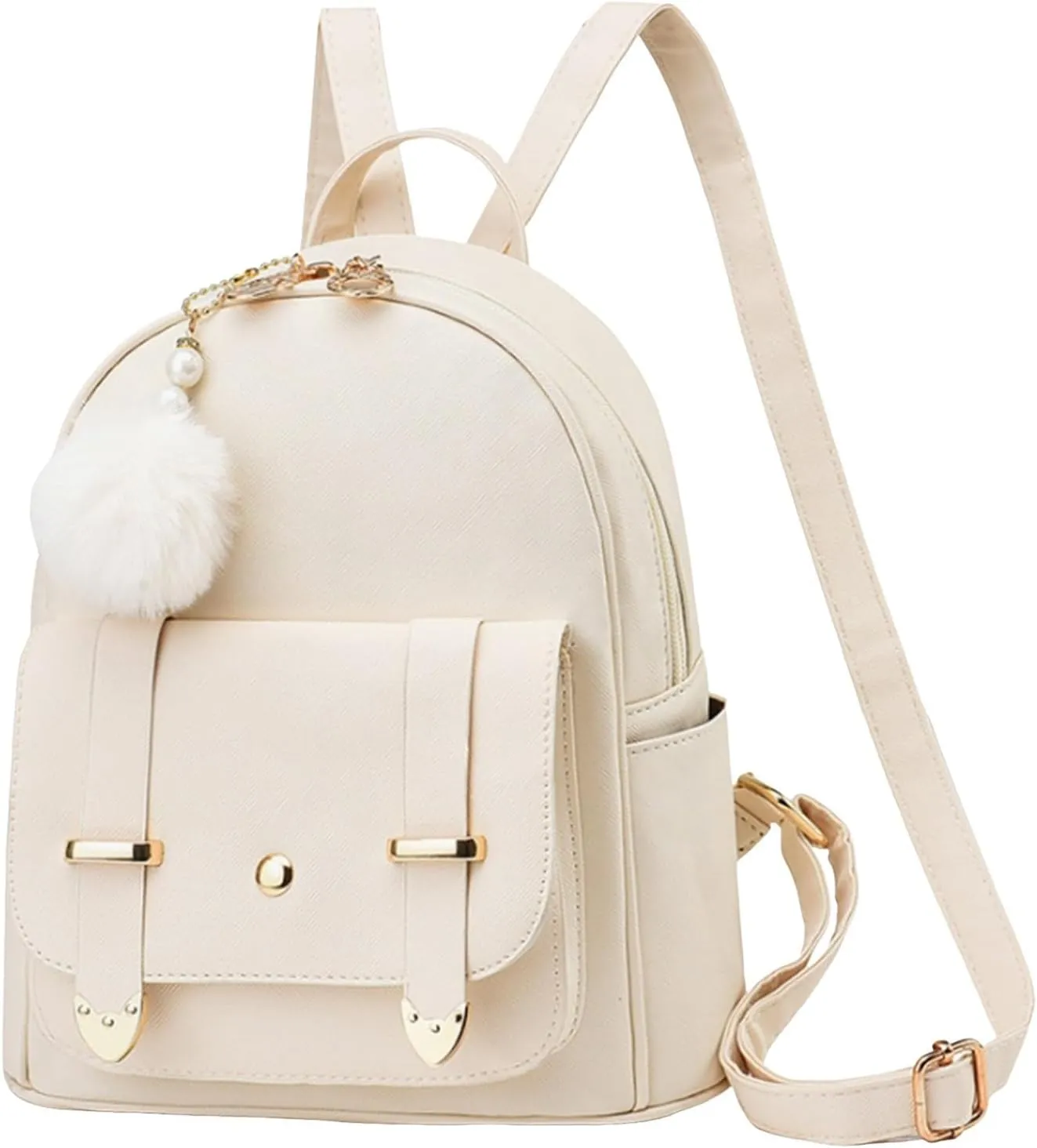 Women's Function Casual Backpack Transparent Practical Large Capacity Zipper Backpacks Nylon Fabric Shoulder Bag