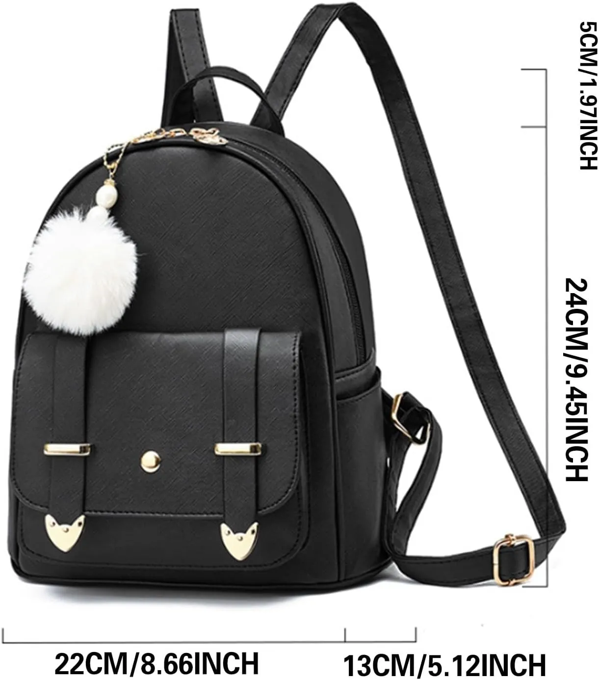 Women's Function Casual Backpack Transparent Practical Large Capacity Zipper Backpacks Nylon Fabric Shoulder Bag