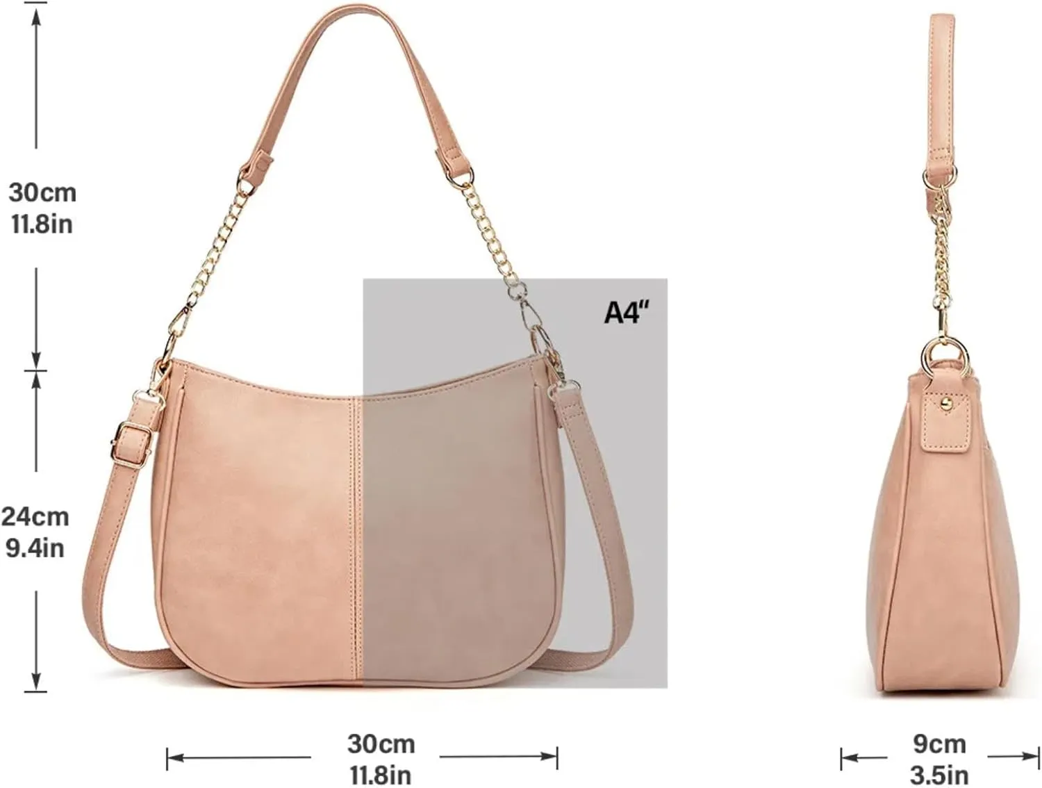 Women's handbag AAAA  PU leather shoulder Handbags Large capacity handbag wrinkle resistant modern fashion…