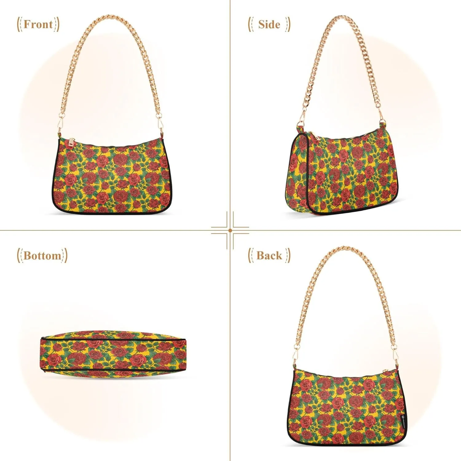 Women's Handbags Tote Crossbody Bag Stylish Purse Ladies Shoulder Bag Handbag Red Lipstick Kiss Crescent Bag
