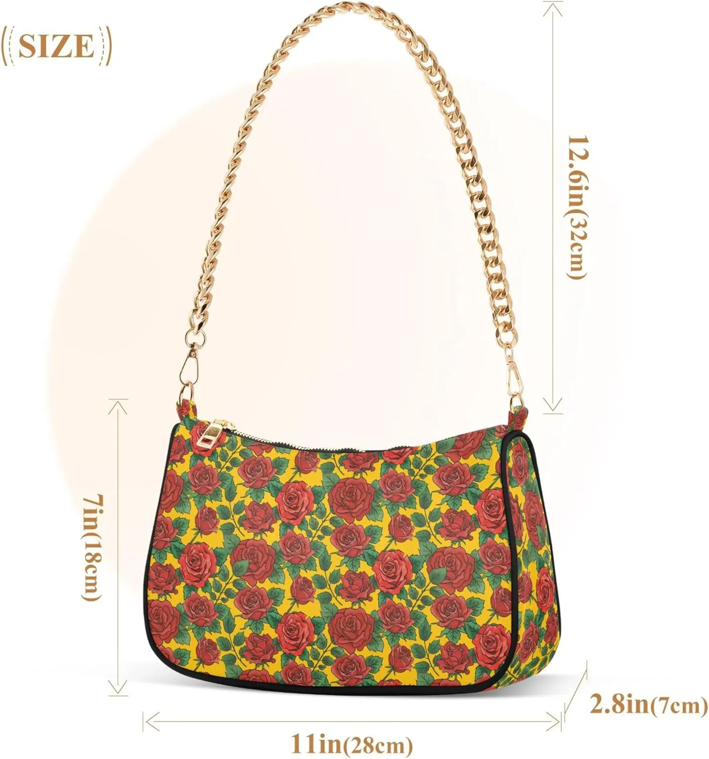 Women's Handbags Tote Crossbody Bag Stylish Purse Ladies Shoulder Bag Handbag Red Lipstick Kiss Crescent Bag