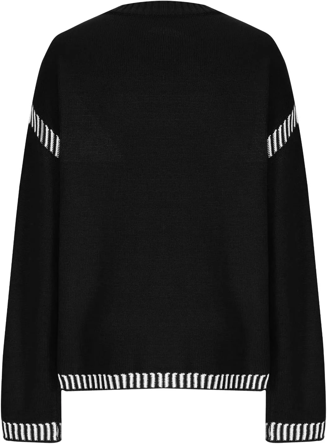 Womens Oversized Crewneck Sweatshirts Trendy 2024 Fall Long Sleeve Loose Knitted Pullover Sweater Tops Winter Outfits