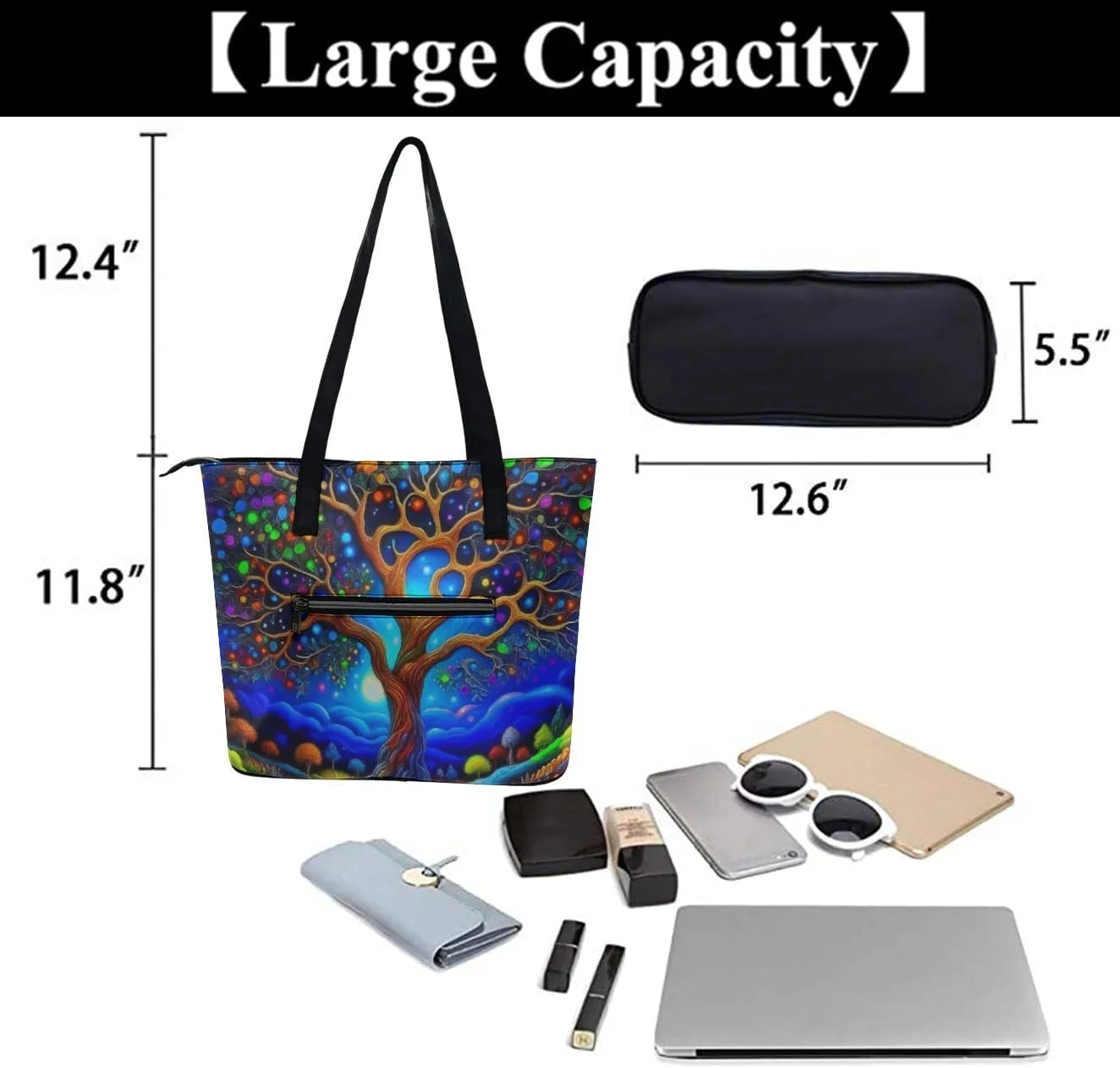 Women's PU Leather Shoulder Bag Handbag Shopping Purse Handle Satchels Totes Clutch Bag