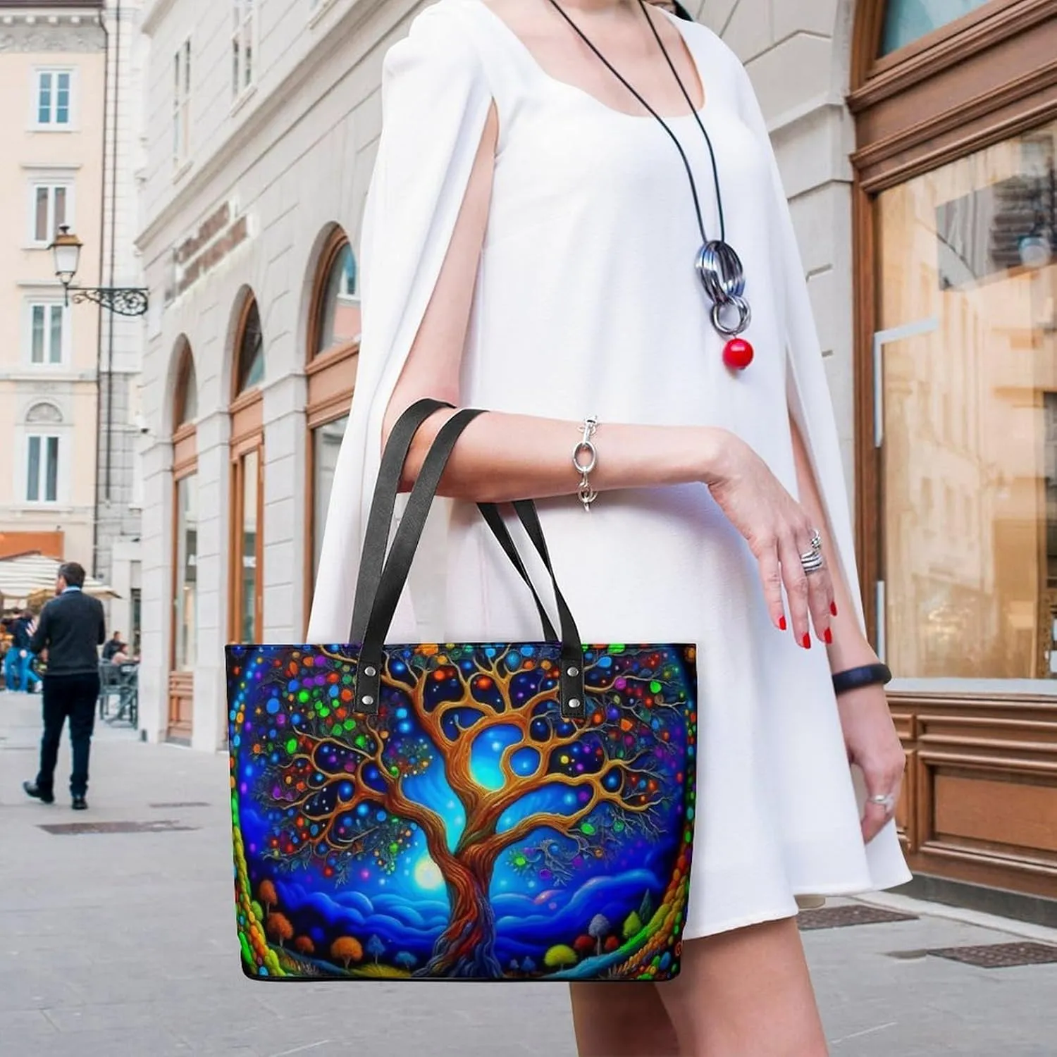 Women's PU Leather Shoulder Bag Handbag Shopping Purse Handle Satchels Totes Clutch Bag