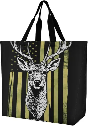 Women's Reusable Tote Bag, Portable Shoulder Handbags Large Capacity Casual Shopping Bags