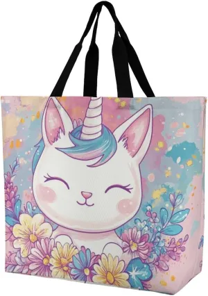 Women's Reusable Tote Bag, Portable Shoulder Handbags Large Capacity Casual Shopping Bags