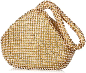 Women's Rhinestone Clutch Triangle Evening Bag Sparkly Glitter Clutch