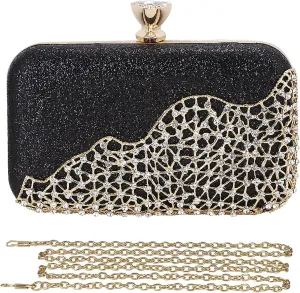 Womens Rhinestone Evening Bags Crystal Clutch Bag Sparkly Sequin Glitter Handbag Crossbody Bag