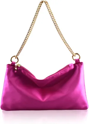 Women's Satin Evening Handbag Shoulder Bag Wedding Prom Formal Clutch Party Purses