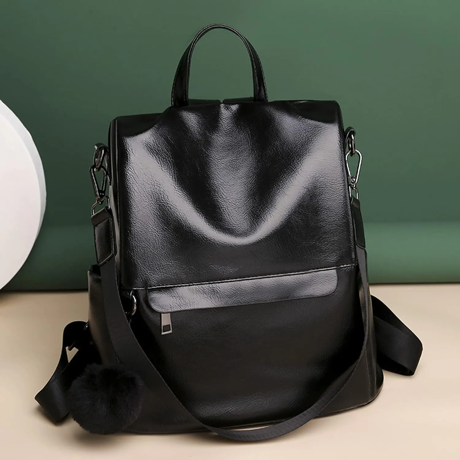 Women's Soft Leather Travel Backpack Casual Messenger Crossbody Bags Versatile Bags Designer Ladies Shoulder Bag
