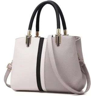 Women's Stylish Contrasting Handbag Large Capacity Commuter Shoulder Crossbody Bag Fashion Top Handle Satchel
