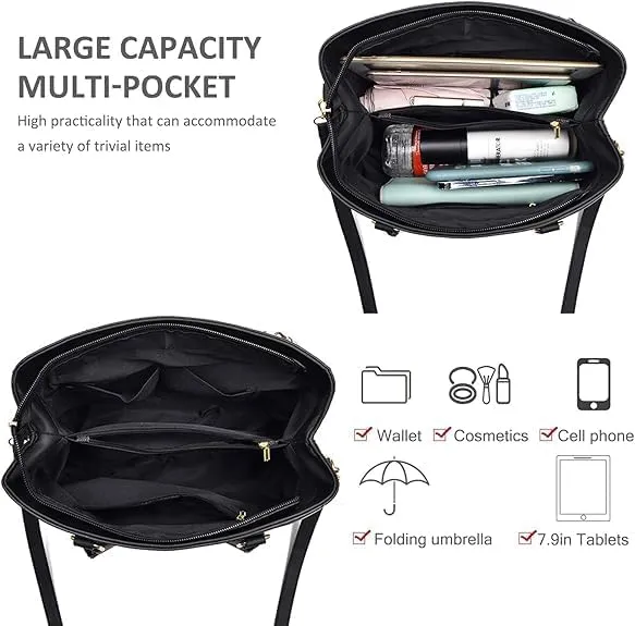 Women's Stylish Contrasting Handbag Large Capacity Commuter Shoulder Crossbody Bag Fashion Top Handle Satchel