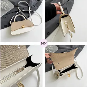 Women’s Stylish Two-Tone Handbag Purse – Chic Crossbody Bag for Daily Fashion & Versatile Use