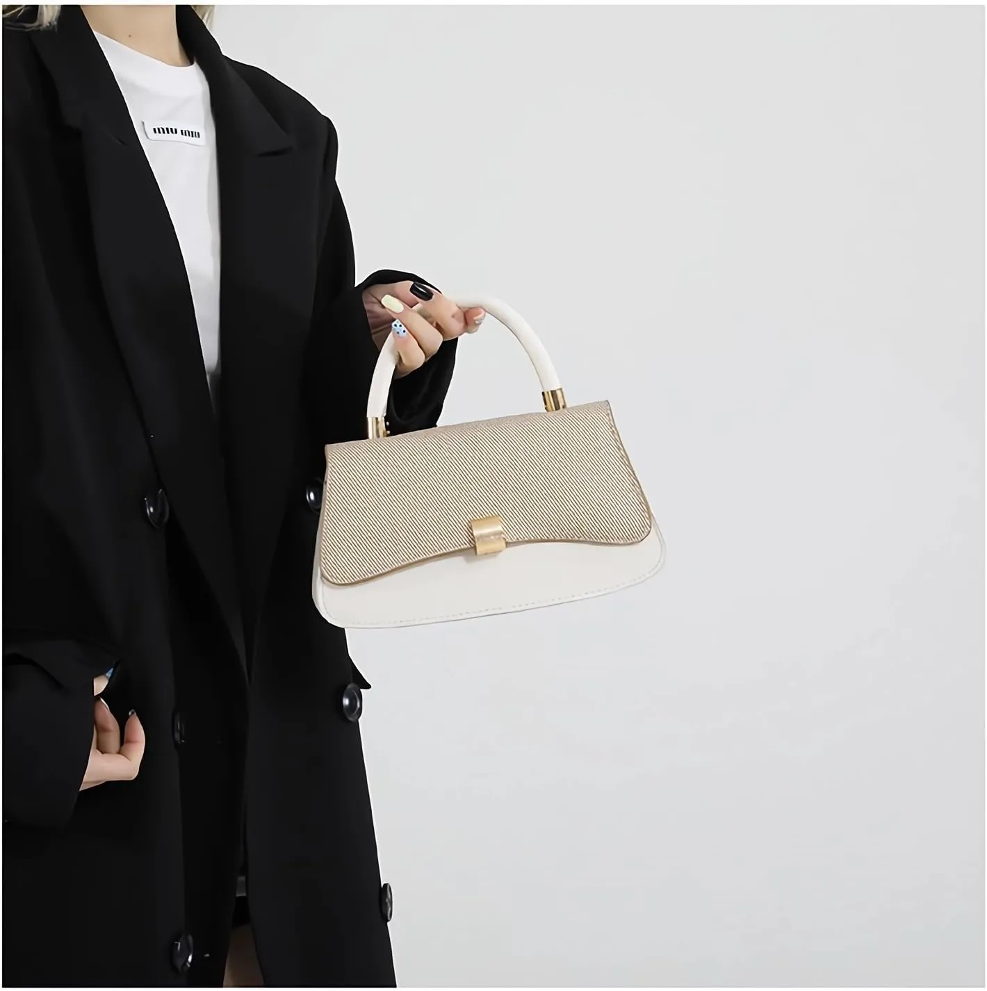 Women’s Stylish Two-Tone Handbag Purse – Chic Crossbody Bag for Daily Fashion & Versatile Use