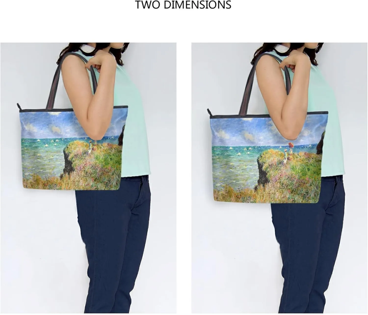 Women's Tote Shoulder Bag Monet Sailboat Sea Top Handle Bag Handbag