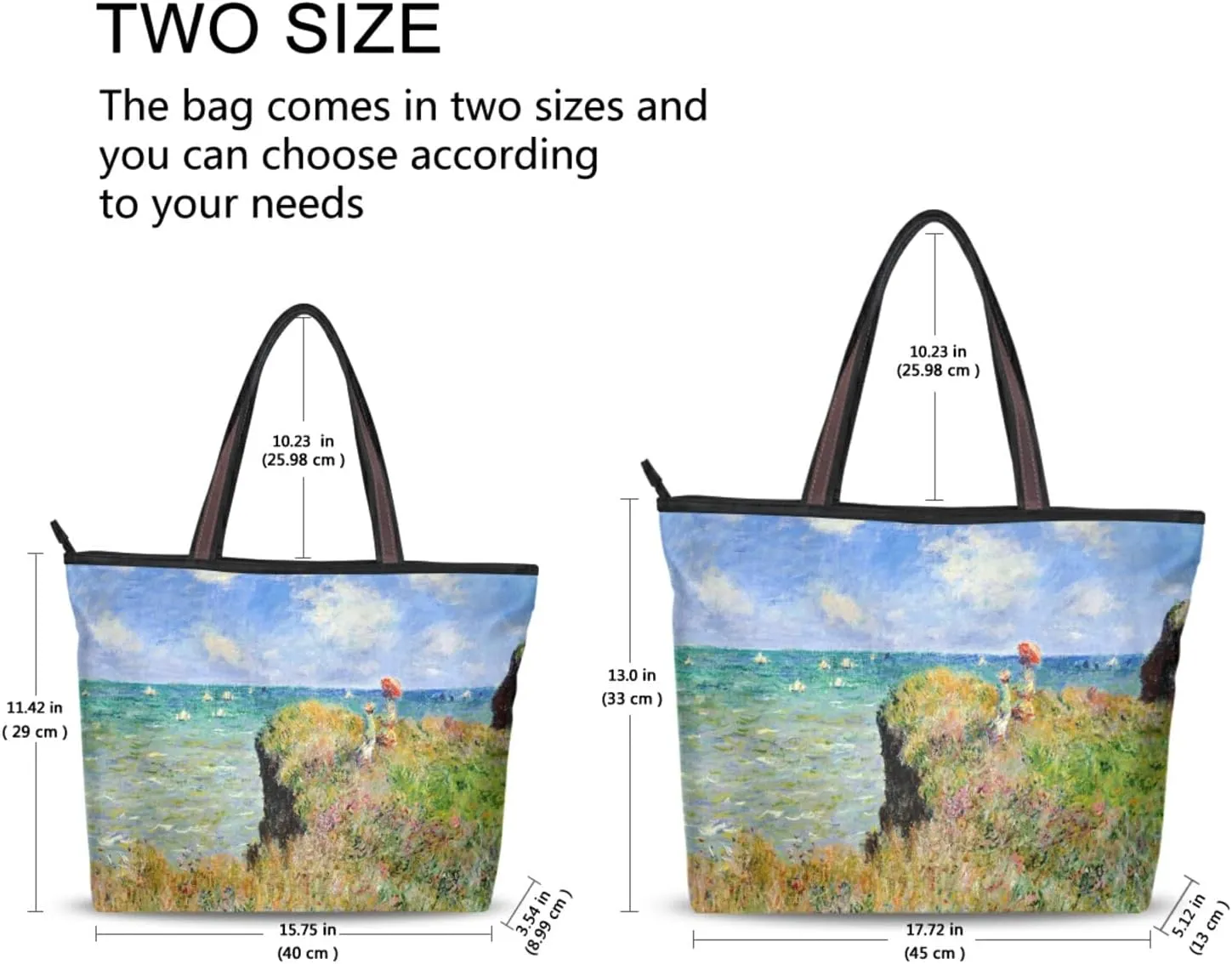 Women's Tote Shoulder Bag Monet Sailboat Sea Top Handle Bag Handbag