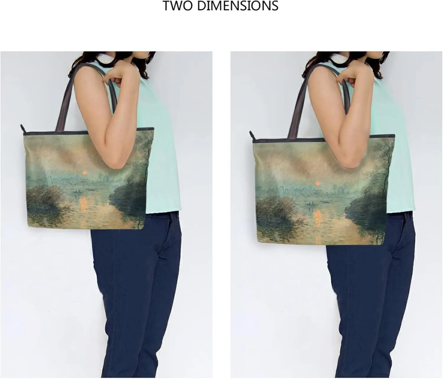 Women's Tote Shoulder Bag Monet Sailboat Sea Top Handle Bag Handbag