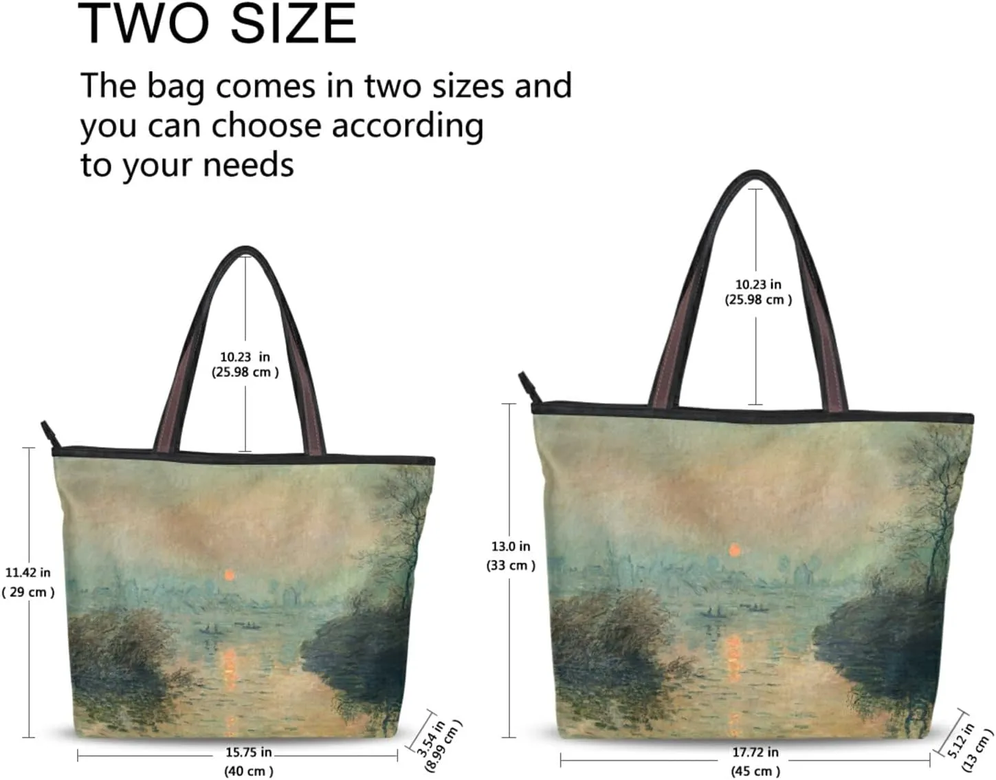 Women's Tote Shoulder Bag Monet Sailboat Sea Top Handle Bag Handbag