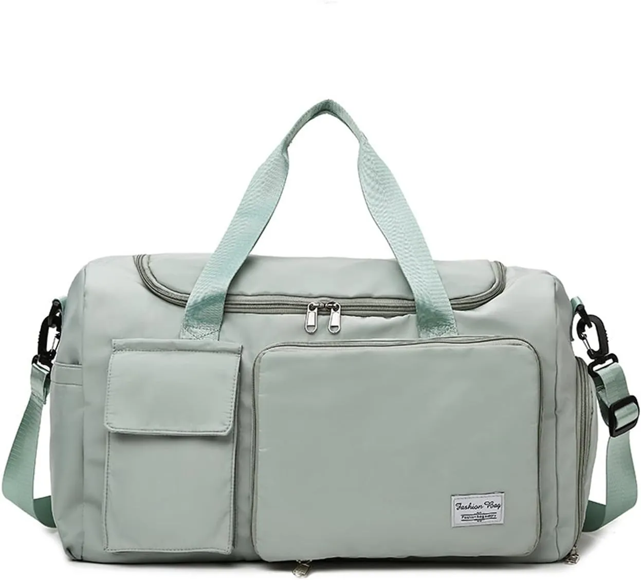 Womens Travel Bag Duffel Bag, Lightweight Double Shoulder Strap&Capacity Sports Tote Gym Bag,Weekender Overnight Bag with Wet Pocket for Women (Green)