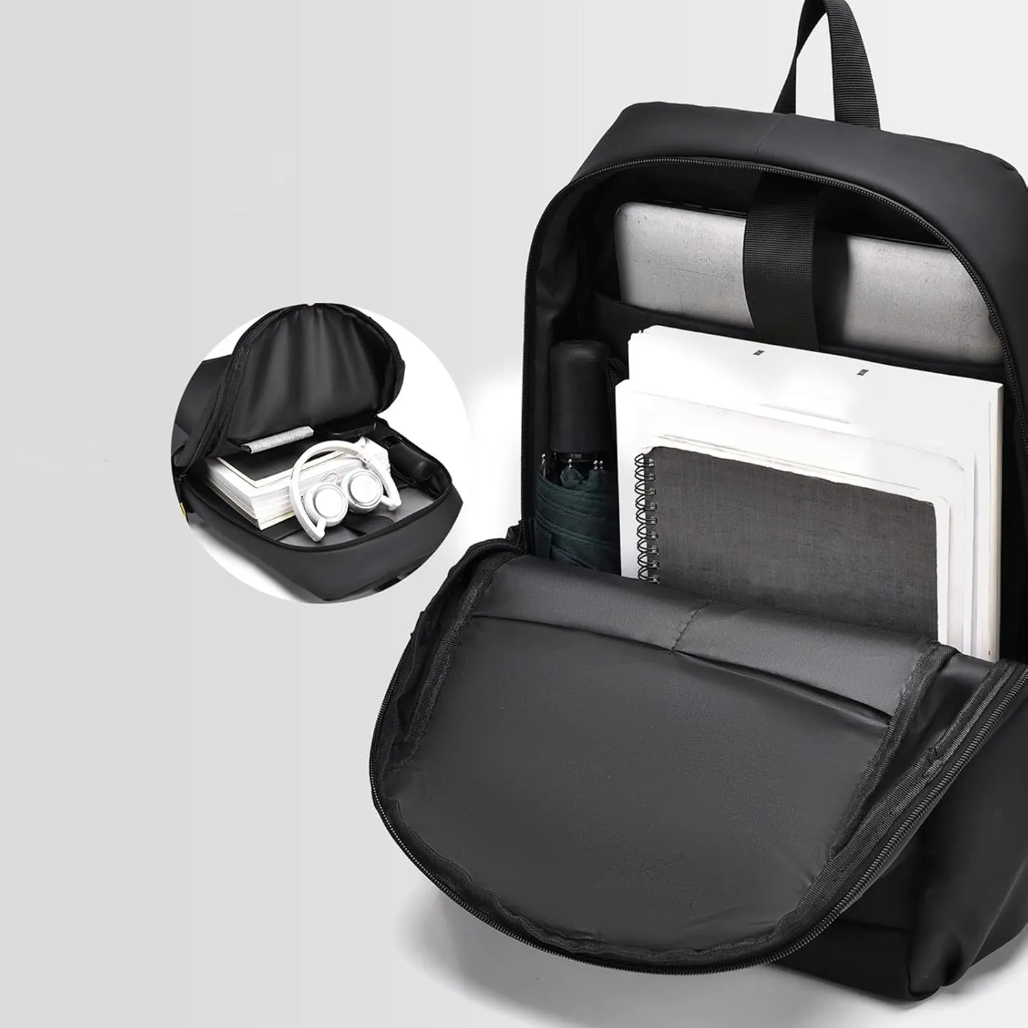 Women's Travel Cloth Lightweight Fashion Backpack Personality Cute Shoulder Messenger Bags Clear Mini Backpack(Black)