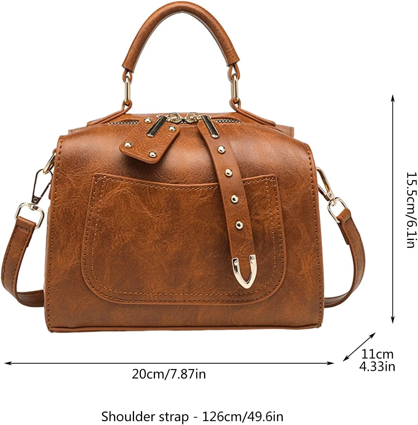 Women's Trendy Purses Vegan Leather Hobo Handbags Shoulder Bags Top Handle Satchel Purses Fashion Beach Bag(Brown)