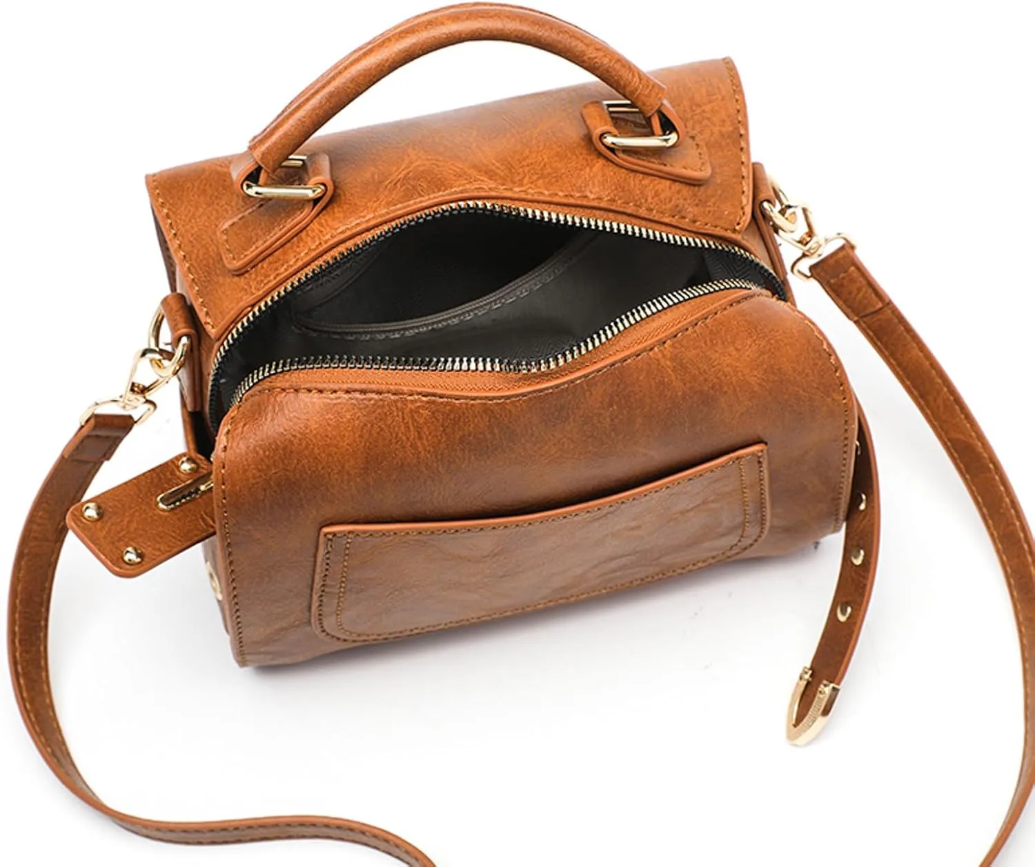 Women's Trendy Purses Vegan Leather Hobo Handbags Shoulder Bags Top Handle Satchel Purses Fashion Beach Bag(Brown)