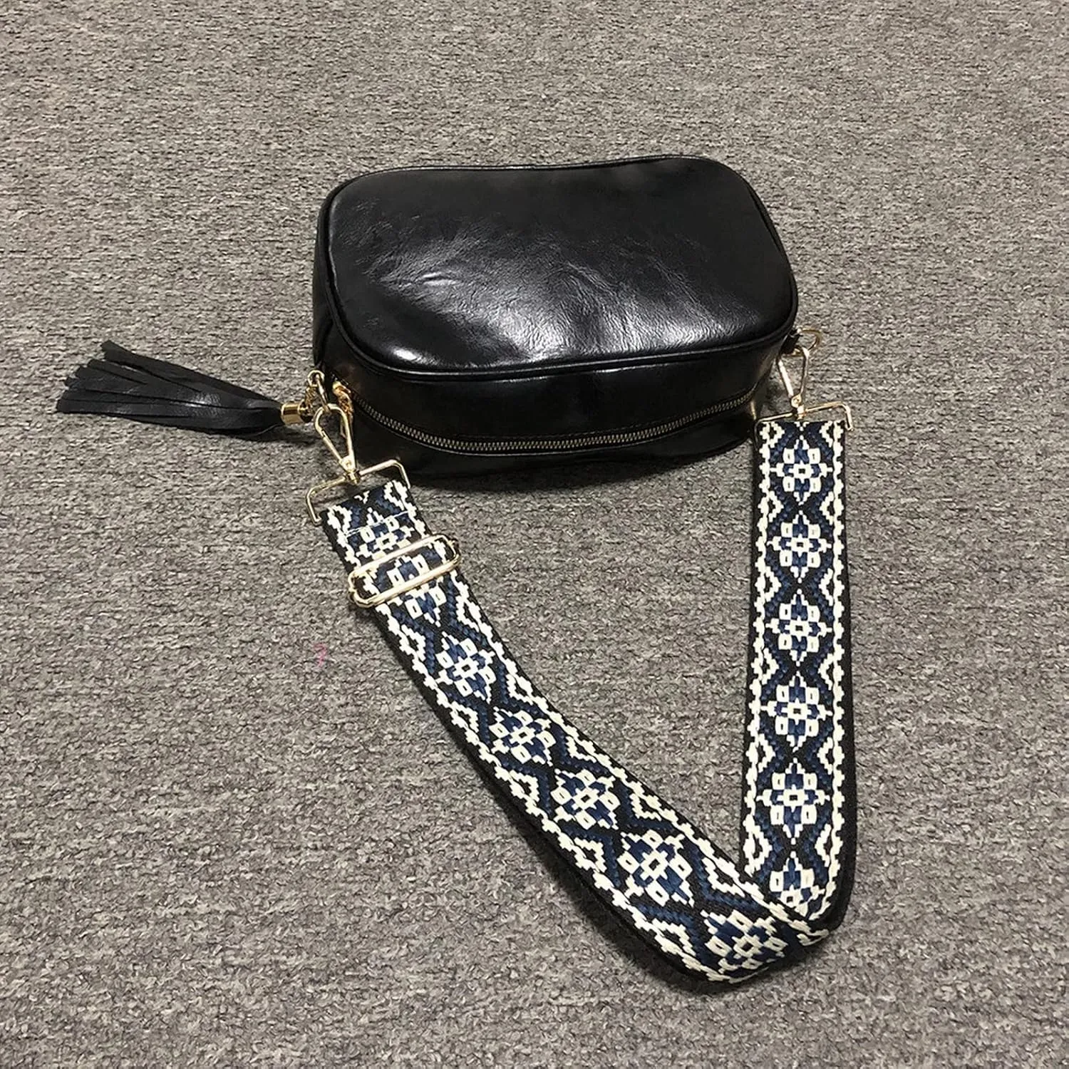 Women's Waterproof Leather Crossbody Purses Chest Bags Sling Purses for Travel Shopping Sports Backpack(Black)