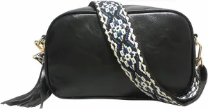 Women's Waterproof Leather Crossbody Purses Chest Bags Sling Purses for Travel Shopping Sports Backpack(Black)