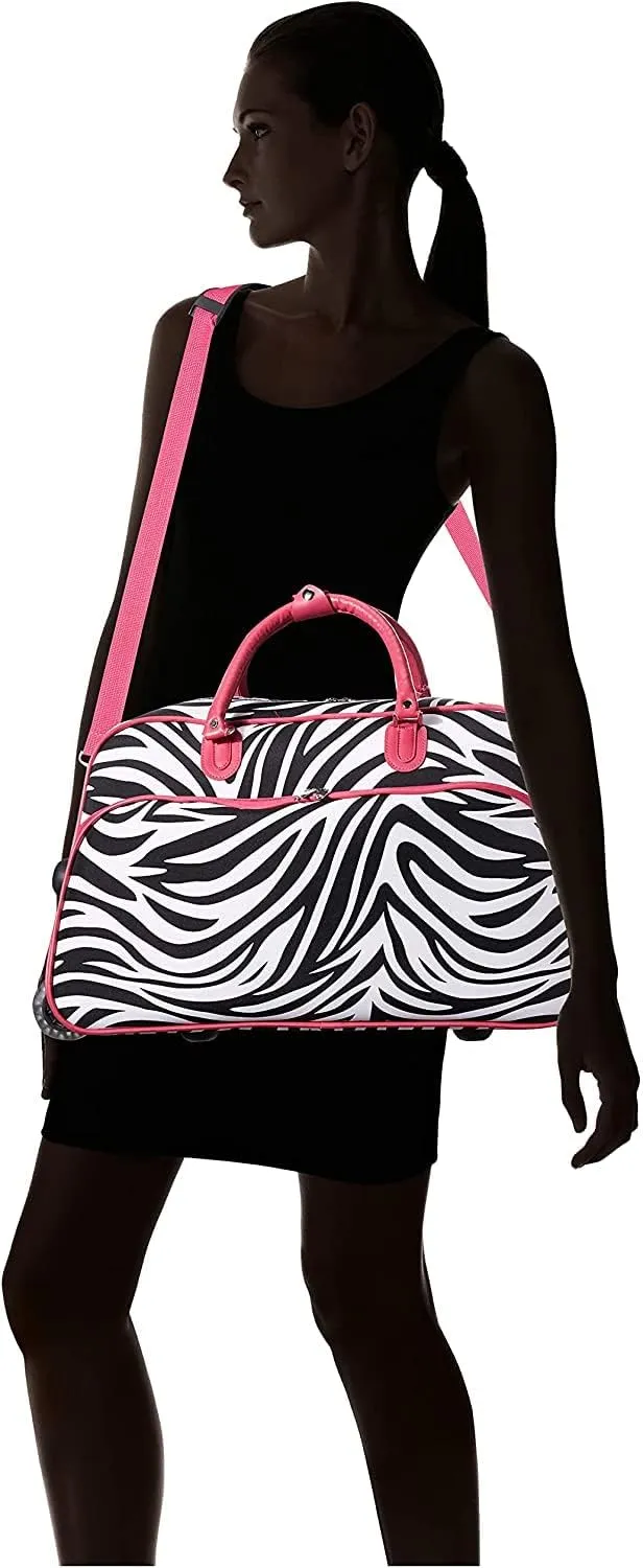 World Traveler Animal Prints 21-inch Carry-on Rolling Duffel Bag