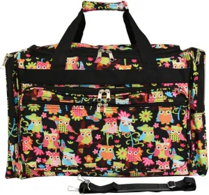 World Traveler Wildlife Paisley Carry-On Duffel Bag – Lightweight, Durable Polyester with Adjustable Shoulder Strap