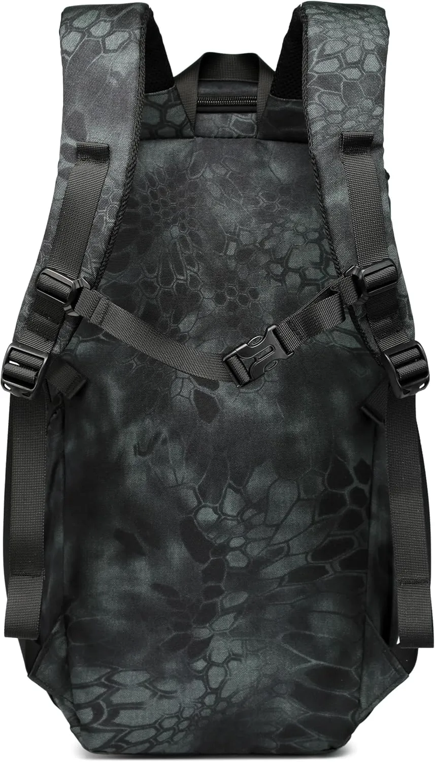 Wotony Tactical Assault Pack Backpack Molle Military Backpack Outdoor Hiking Camping Rucksack Waterproof backpack for men (Python Black-e, 25L)