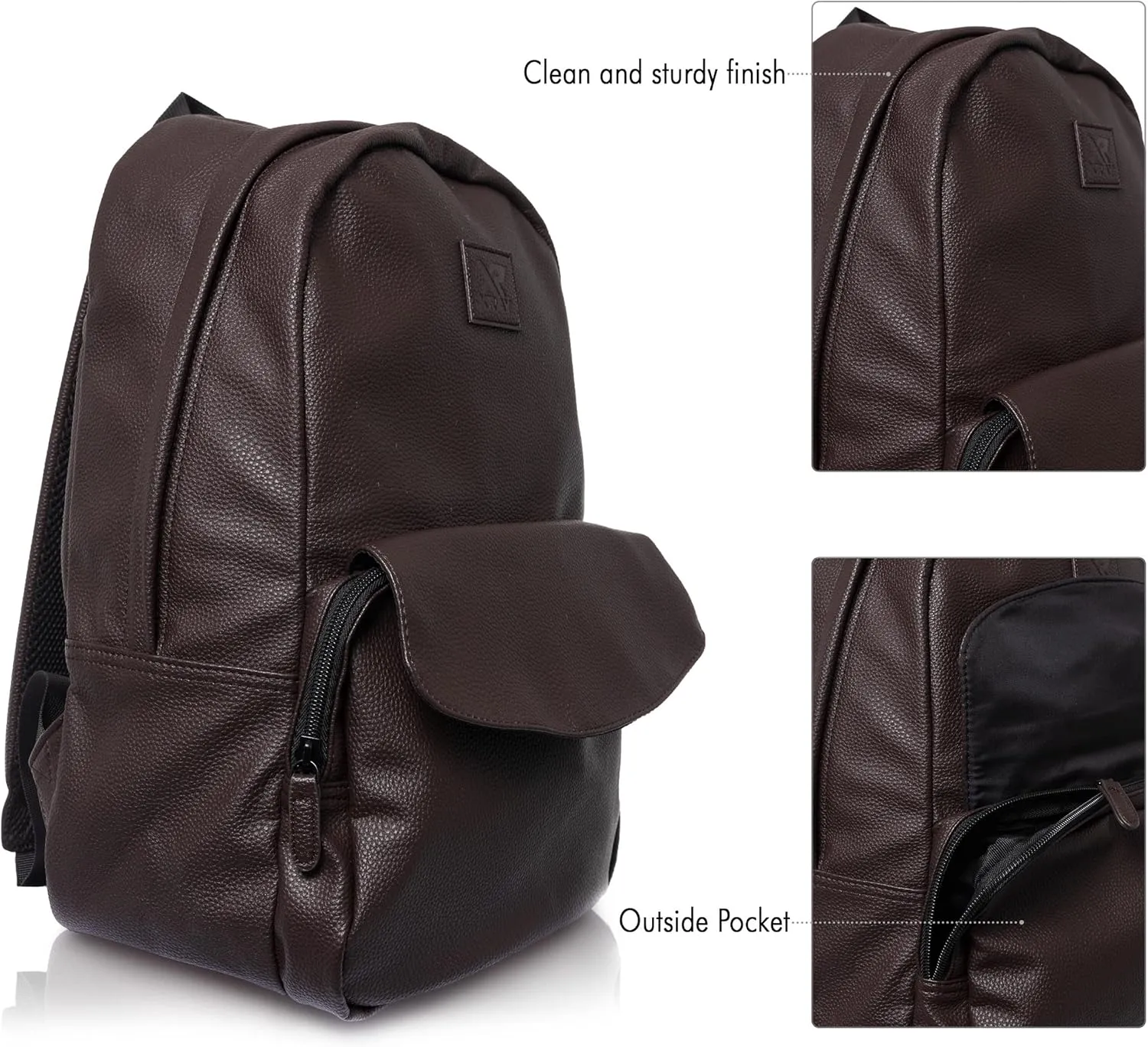 X RAY Classic Pu Leather Backpack Dark Brown