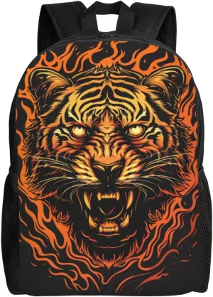 Xerial Cool Tiger Backpack Waterproof Anti Theft Durable Light Laptop Bag Backpacks For Women Men Travel Gym Backpack