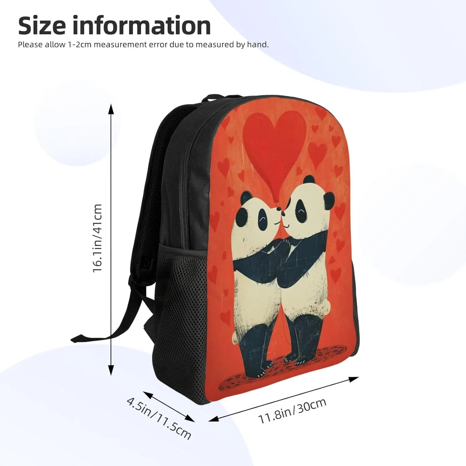 Xerial Love Panda Backpack Waterproof Anti Theft Durable Light Laptop Bag Backpacks For Women Men Travel Gym Backpack