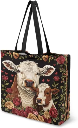 Xpyiqun Canvas Tote Bag Reusabl Grocery Bags Aesthetic Totes Shopping Bag Travel Beach Bags