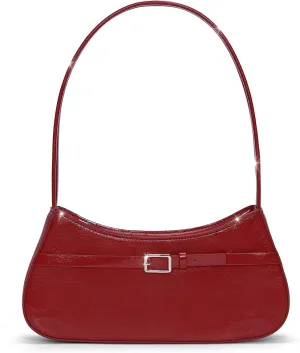 Y2k Shoulder Bag Red Purse For Women Small Vintage Handbag Burgundy Hobo Bags Faux Leather Trendy Underarm
