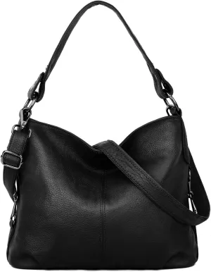 YALUXE Genuine Leather Shoulder Bags Stylish Hobo Handbags Purses Crossbody Bags for Women